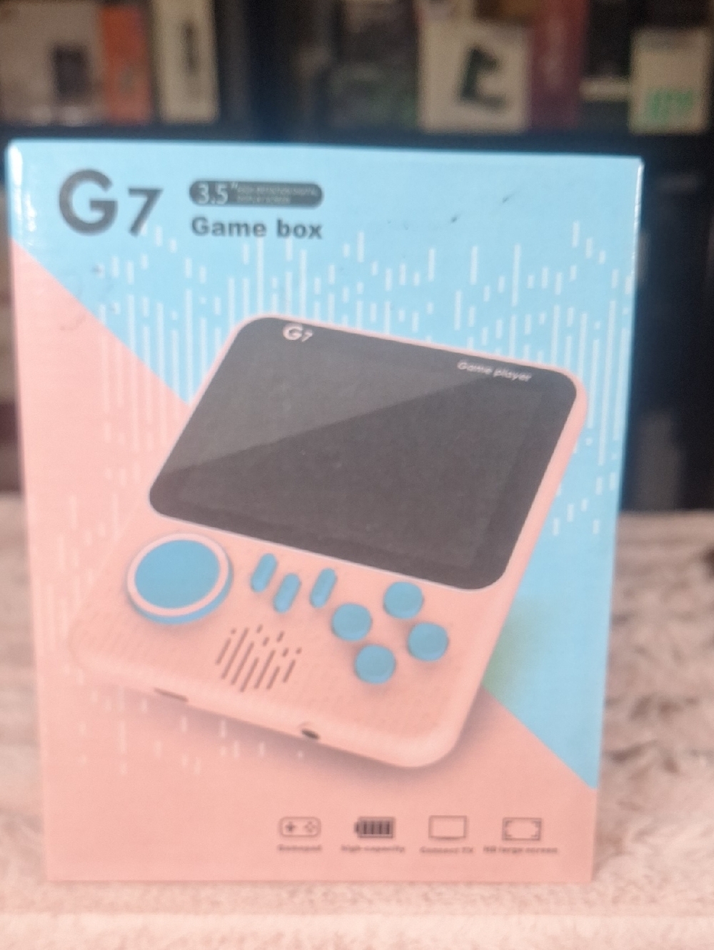 G7 Portable Retro Game Box - Pink/Blue